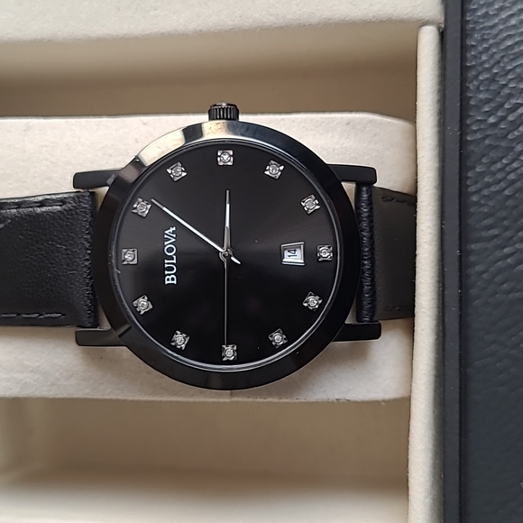 Bulova Diamond Dial Watch for Men - Picture 1 of 6